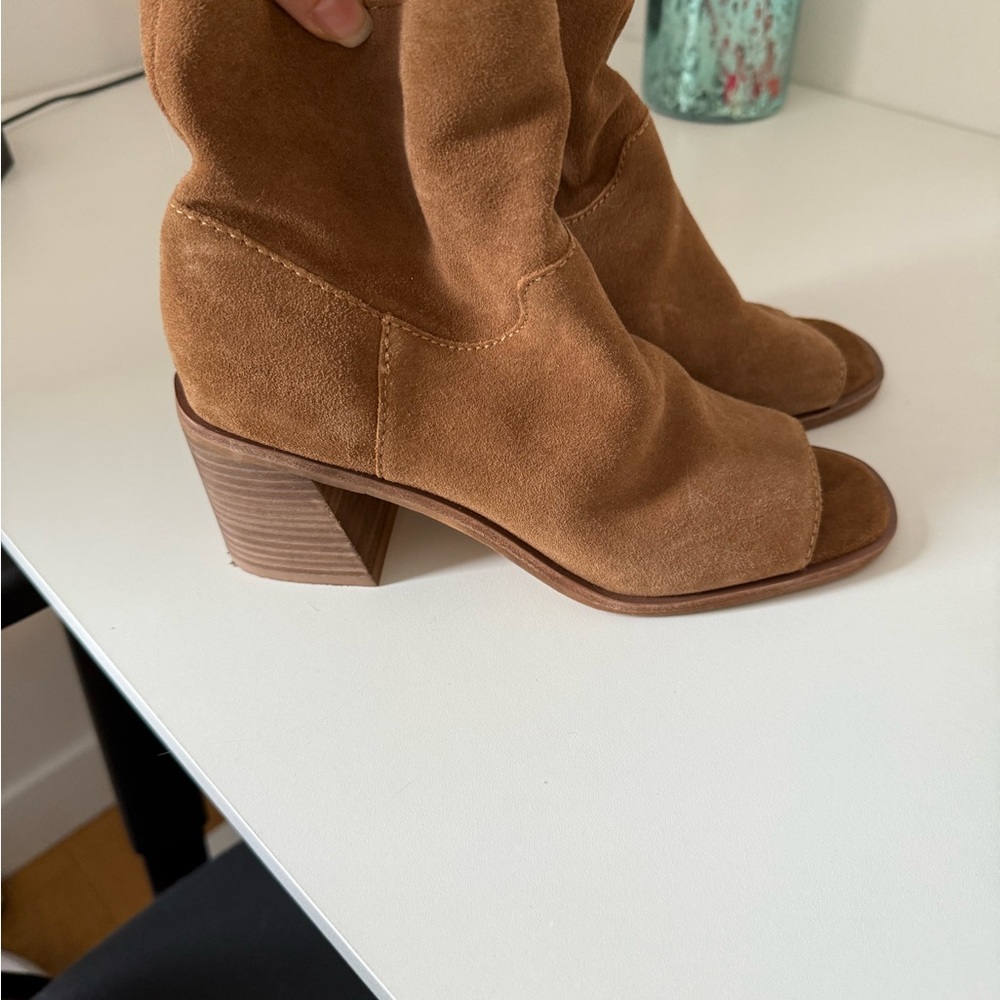 Lucky Brand Brown Suede Heeled Boots